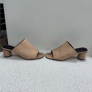 Rebecca Minkoff Tan Block Mule Heels